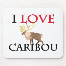J'aime le caribou tapis de souris