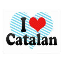 J'aime le catalan carte postale