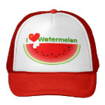 J'aime le chapeau de pastèque casquettes de camionneur