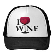J'aime le chapeau de vin casquettes de camionneur