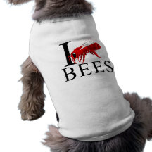 J'aime le chienchien d'abeilles tee-shirt pour chien