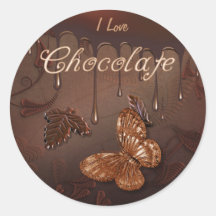 J'aime le chocolat autocollants