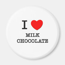 J'aime le chocolat du lait aimant pour réfrigérateur