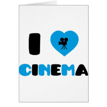 J'aime le cinéma carte de vœux