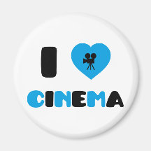 J'aime le cinéma magnets pour réfrigérateur