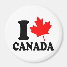 J'aime le coeur Canada Magnets Pour Réfrigérateur