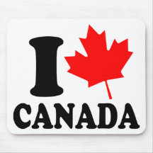 J'aime le coeur Canada Tapis De Souris