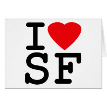 J'aime le coeur San Francisco Carte