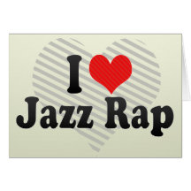 J'aime le coup sec et dur de jazz cartes de vœux
