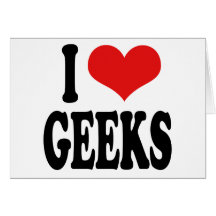 J'aime le geeks cartes de vœux