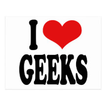 J'aime le geeks cartes postales