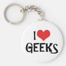 J'aime le geeks Keychain Porte-clefs