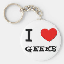 J'aime le geeks porte-clefs