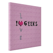 J'aime le geeks toiles tendues sur châssis