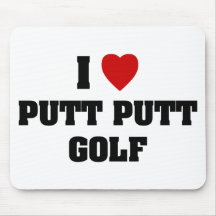 J'aime le golf de putt de putt (de coeur) tapis de souris