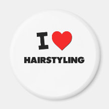 J'aime le Hairstyling Magnets Pour Réfrigérateur