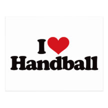 J'aime le handball carte postale