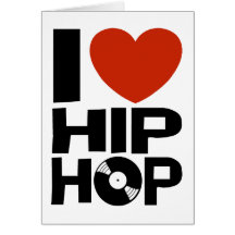 J'aime le hip hop cartes de vœux