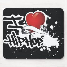 J'aime le hip hop - Mousepad Tapis De Souris