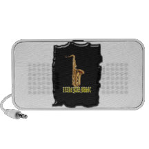 J'aime le jazz de musique avec l'arrière - plan haut-parleurs ordinateur portable
