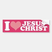 J'aime le Jésus-Christ Adhésif Pour Voiture