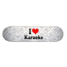 J'aime le karaoke plateau de planche à roulettes