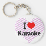 J'aime le karaoke porte-clefs