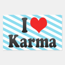 J'aime le karma autocollants