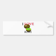 J'aime le kiwi autocollant pour voiture