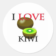 J'aime le kiwi autocollants