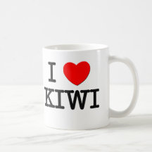 J'aime le KIWI (la nourriture) Tasses À Café