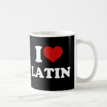 J'aime le latin tasse à café