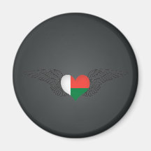J'aime le Madagascar - ailes Magnets