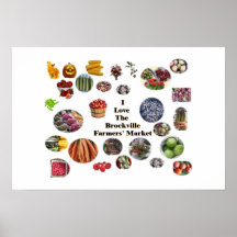 J'aime le marché des agriculteurs de Brockville Posters