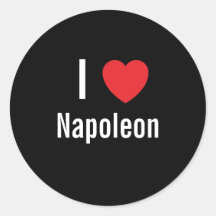 J'aime le napoléon autocollants
