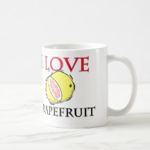 J'aime le pamplemousse tasse à café