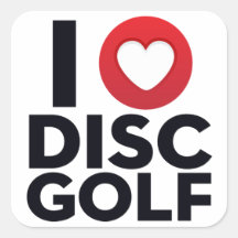 J'aime le paquet d'autocollant de golf de disque