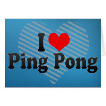 J'aime le ping-pong carte de vœux