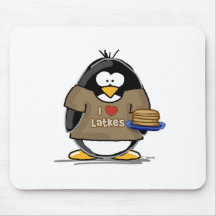 J'aime le pingouin de Latkes Tapis De Souris