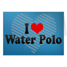 J'aime le polo d'eau carte de vœux
