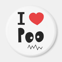 J'aime le poo aimant pour réfrigérateur