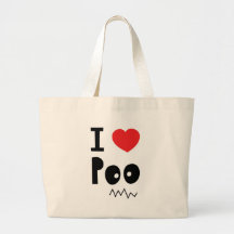 J'aime le poo sacs en toile
