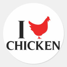 J'aime le poulet adhésif rond