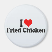J'aime le poulet frit aimants pour réfrigérateur