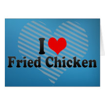 J'aime le poulet frit carte de vœux