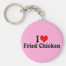 J'aime le poulet frit porte-clef