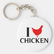 J'aime le poulet porte-clefs