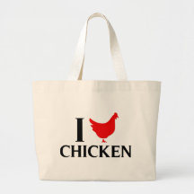 J'aime le poulet sacs en toile