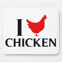 J'aime le poulet tapis de souris