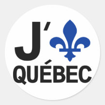 J'aime le Québec Adhésifs Ronds